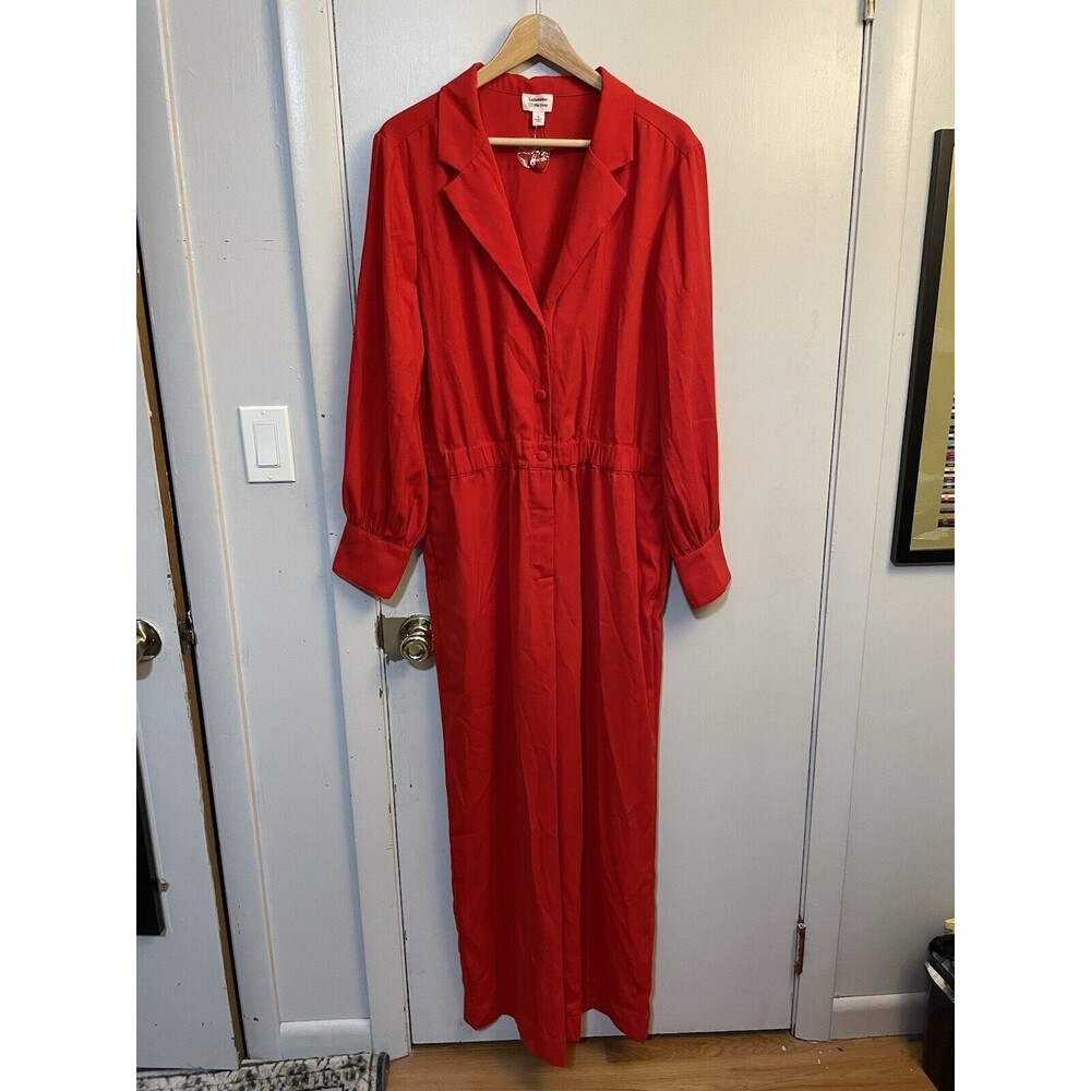 KATIE STURINO THE DROP WOMEN'S FLAME RED JUMPSUIT NWOT XL - Limited Edition!